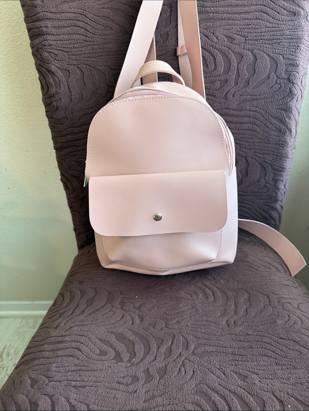 Minimalist Pink Mini Backpack - Unbranded